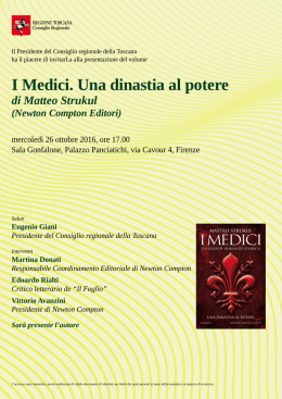 I Medici. Una dinastia al potere - Consiglio Regionale della Toscana