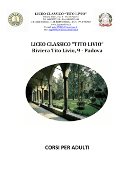 corsi per adulti - Liceo Tito Livio