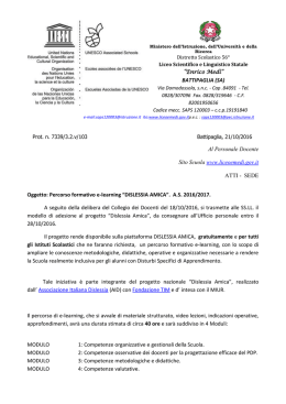 Percorso formativo e-learning DISLESSIA AMICA a.s. 2016