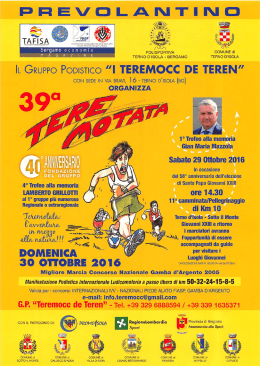 11&deg; Camminata pellegrinaggio Terno d`Isola