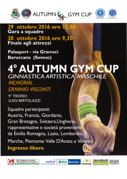 4° autumn gym cup - memorial erminio visconti