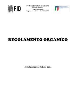 08_Regolamento Organico FID