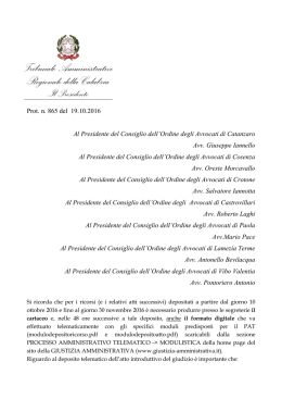 Leggi il documento completo - Consiglio Ordine Avvocati di Lamezia