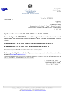CIRCOLARE N. 53 Oggetto: assemblea sindacale FLC CGIL, CISL e