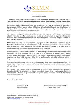 Comitato stampa - Società Italiana di Medicina delle Migrazioni