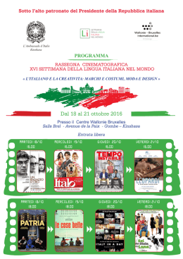 programma - Ambasciata d`Italia