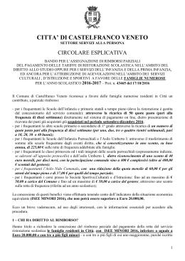 circolare esplicativa - Comune di Castelfranco Veneto