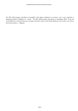 Inc NetLibrary The 2002 Official Patients Sourceb