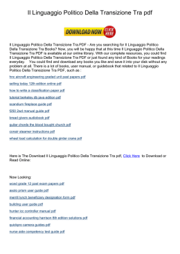 il linguaggio politico della transizione tra pdf