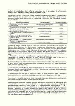 Verbale procedura negoziata per l`affidamento