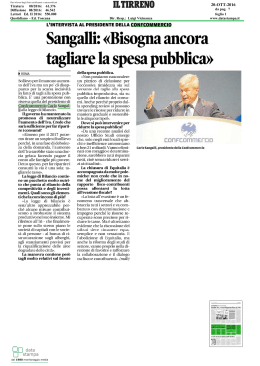 20-OTT-2016 - Confcommercio