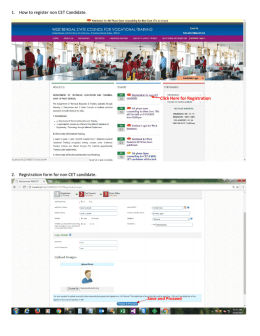 1. How to register non CET Candidate. Click Here for
