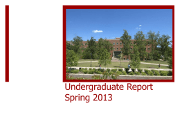Undergraduate Report Spring 2013