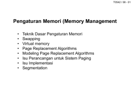 Pengaturan Memori (Memory Management