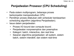 Penjadwalan Prosesor (CPU Scheduling)