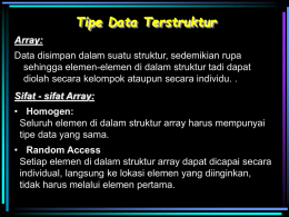 Tipe Data Terstruktur