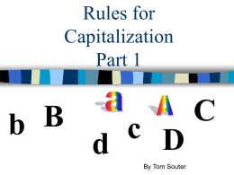 Capitalization Rules 1 - 5