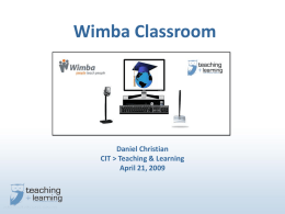 (4/21/09) LunchByte Recap: Wimba Classroom
