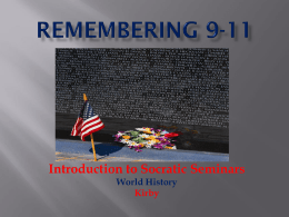 Remembering 911 Socratic Circle