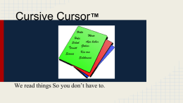 Cursive Cursor
