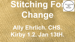Stitching For Change