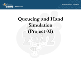 Queueing and Hand Simulation (Project 03)