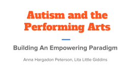 Autism and Theater