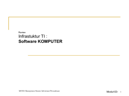 Infrastuktur TI : Software KOMPUTER Modul-03- Review