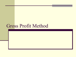 Gross Profit Method