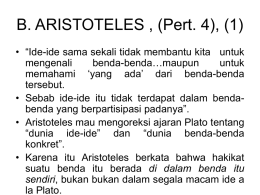 B. ARISTOTELES , (Pert. 4), (1)
