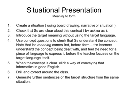 Situational Presentation