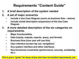 What should requirements contain?