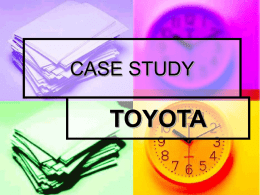 TOYOTA CASE STUDY