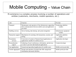 Mobile Computing – Value Chain
