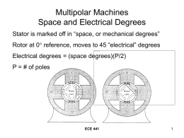 Multipolar Machines Space and Electrical Degrees