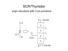 SCR/Thyrisitor pnpn structure with 3 pn junctions