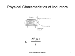  Physical Characteristics of Inductors N A