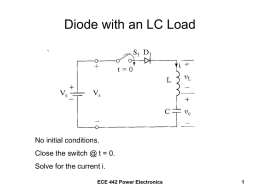 Diode with an LC Load No initial conditions.