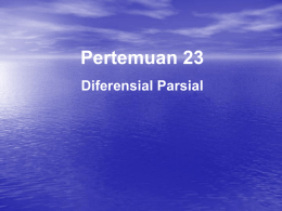 Pertemuan 23 Diferensial Parsial
