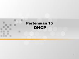 DHCP Pertemuan 15 1