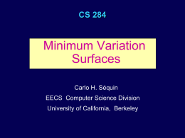 Minimum Variation Surfaces