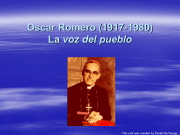Oscar Romero - student