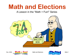 Math and Elections