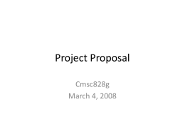 Instructions on Project Proposal