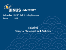Materi 05 Financial Statement and Cashflow Tahun