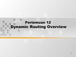 Dynamic Routing Overview Pertemuan 12 1