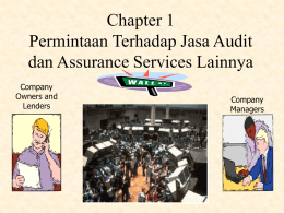 Chapter 1 Permintaan Terhadap Jasa Audit dan Assurance Services Lainnya Company
