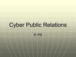 Cyber Public Relations E-PR