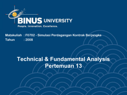 Technical &amp; Fundamental Analysis Pertemuan 13 Tahun