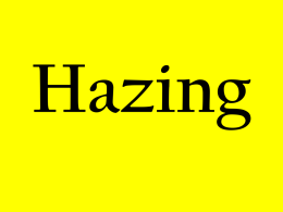 Hazing Information Power (ppt)